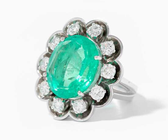 Smaragd-Brillant-Ring - Foto 2