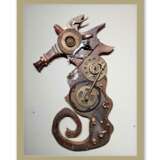 Seahorse Pedalless Andrey Mantula Metal Assemblage Steampunk animal figure Serbia modern 2023 - photo 2