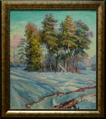 «L'hiver dans la forêt.» Toile Peinture à l'huile Expressionnisme Peinture de paysage 2016 - photo 1