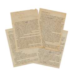 Márquez, Gabriel García | Two typescripts for "La Siesta del Martes," with Márquez's manuscript corrections