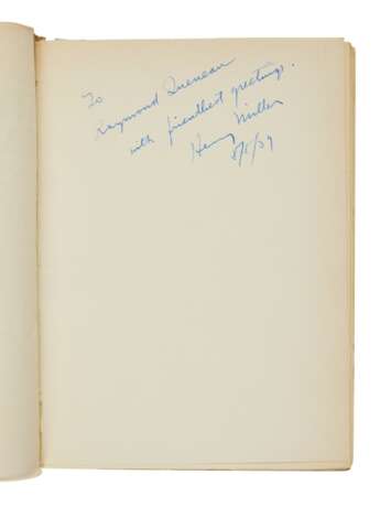 Miller, Henry | Tropic of Cancer and Tropic of Capricorn, inscribed to Raymond Queneau - photo 5