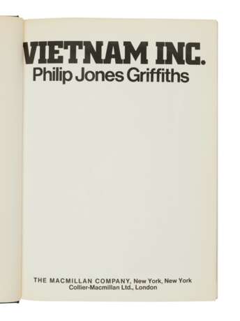 Griffiths, Philip Jones | Vietnam Inc., inscribed to Lee Jones, Magnum's New York Bureau Chief - фото 3
