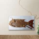 Redbrown Strange Fish Andrey Mantula Oak board Assemblage Steampunk animal figure Serbien new time 2023 - Foto 3