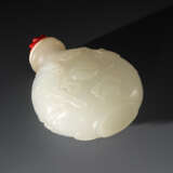 Snuffbottle aus weißer Nephrit-Jade. - photo 3