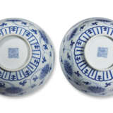 PAIRE DE BOLS EN PORCELAINE BLEU BLANC - photo 3