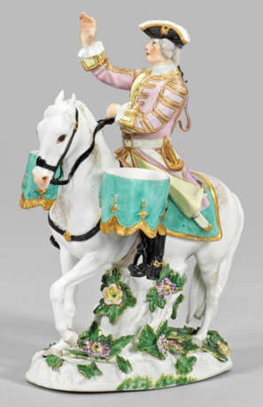Seltene Meissen Figur "Soldat zu Pferde" - photo 1