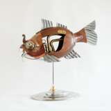 Musical Fish Original Artūras Tamašauskas Латунь Ready Made (15 used Aeroxon flytraps) Стимпанк metal art Литва 2023 г. - фото 1