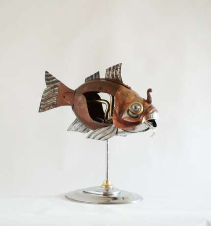 Musical Fish Original Artūras Tamašauskas Kupfer Assemblage Steampunk metal art Litauen 2023 - Foto 2