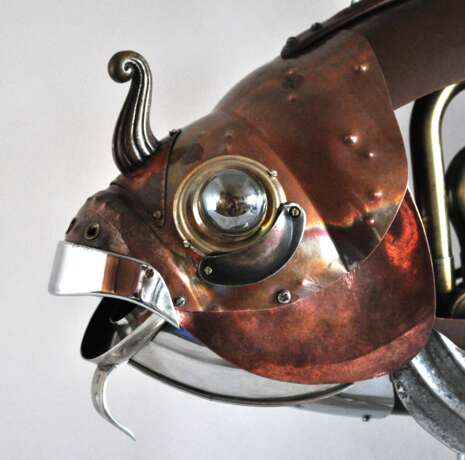 Musical Fish Original Artūras Tamašauskas Brass Assemblage Steampunk metal art Lithuania 2023 - photo 4