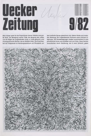 Günther Uecker. Uecker-Zeitung, Ausgabe 9/82 - photo 1