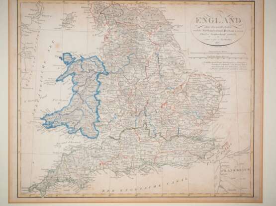 Landkarte England, Stielers Handatlas, 1817 - фото 2