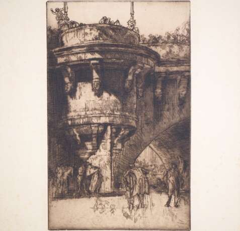 Frank Brangwyn, Paar Radierungen "Pont Neuf", um 1918 - Foto 2