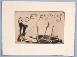 Michel Fingesten (1884-1943), erotisches Exlibris, 1. Hälfte 20. Jh.