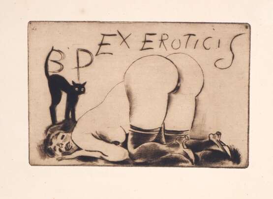 Michel Fingesten (1884-1943), erotisches Exlibris, 1. Hälfte 20. Jh. - photo 2
