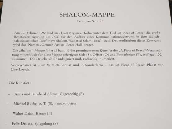 Shalom-Mappe, 1992 - photo 3