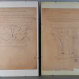 Zwei architektonische Zeichnungen, um 1800 - photo 1