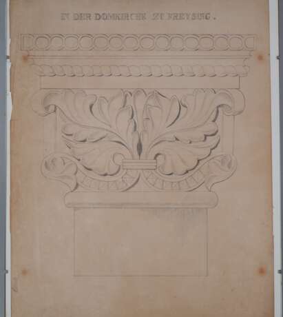 Zwei architektonische Zeichnungen, um 1800 - Foto 2