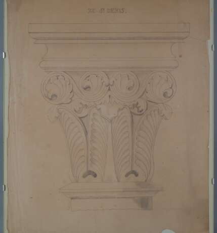 Zwei architektonische Zeichnungen, um 1800 - photo 3