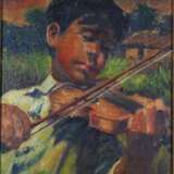 Ölgemälde Junge mit Geige, um 1900 - photo 2