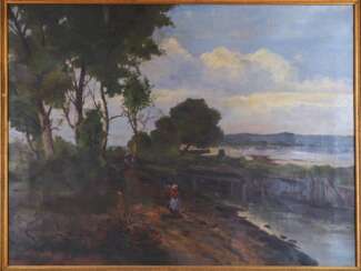 Landschaft in Öl, um 1900