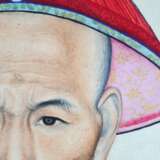 Paar große Porträts, chinesische Würdenträger / Mandarin (Beamte), Qing-Dynastie wohl 18./19. Jh. - Foto 12