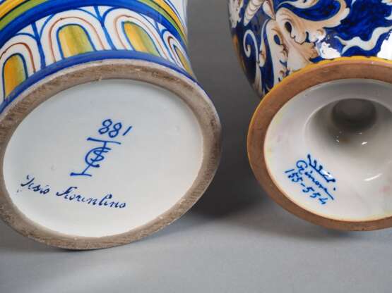 3 Teile italienische Keramik, wohl 19. Jh. - фото 6