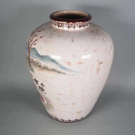 Große Keramikvase mit japanischen Motiv - photo 2