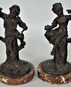 Übersicht. Paar Wiener Bronzefiguren um 1890