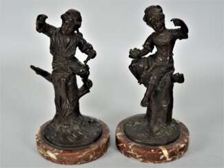 Paar Wiener Bronzefiguren um 1890