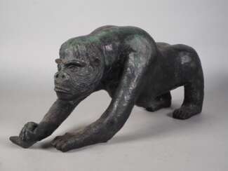 Mayer Tilly (*1924 - 2012, Germering) - Gorilla aus Bronze, 1999