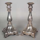 Paar neobarocke Leuchter aus Silber, um 1870 - photo 1