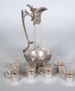 Silberwaren. Jugendstil Likör Set, um 1900