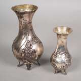 Paar Vasen, 800, Rosendekor - фото 1