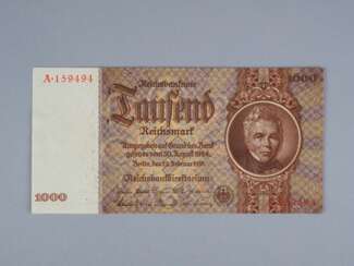 1000 Reichsmark 1936, Serie A, Baumeister Karl Friedrich Schinkel