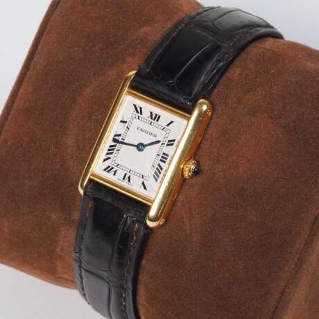 CARTIER Tank Quartz in 18K Gold, 1990er - Ref. 866001 - Foto 3