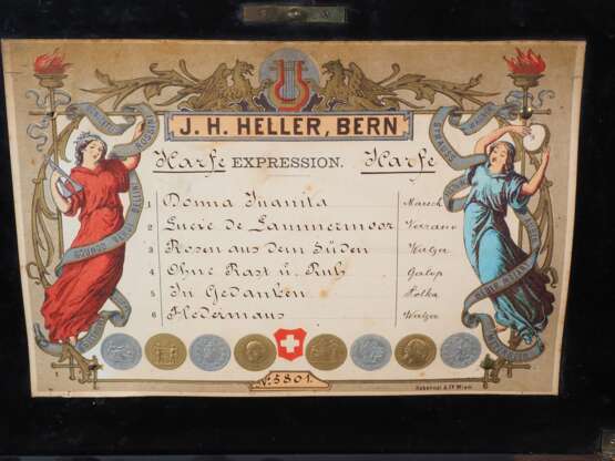 Walzenspieluhr um 1900 mit 6 Melodien - J.H. Heller in Bern - фото 3