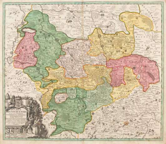 Landkarte des Herzogtums Braunschweig - - Foto 1