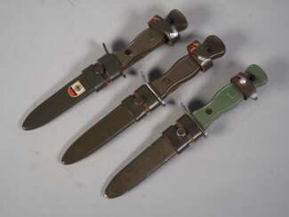 3 Bundeswehr Kampfmesser, 1960/70er