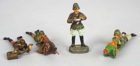 Elastolin Deutsche Soldaten Figuren, MG-Schützen - фото 1