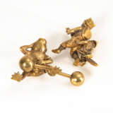 2 Bronze-Miniaturen: Frosch und Knaben. - Foto 2