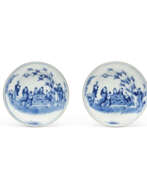 Viêt-Nam. TWO BLUE AND WHITE 'FIGURAL' DISHES