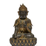 A PARCEL-GILT-LACQUERED BRONZE FIGURE OF GUANYIN - photo 1