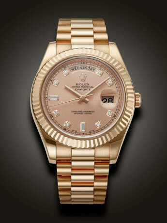 ROLEX, PINK GOLD AND DIAMOND-SET ‘DAY-DATE II’, REF. 218235 - photo 1
