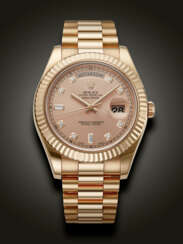 ROLEX, PINK GOLD AND DIAMOND-SET ‘DAY-DATE II’, REF. 218235