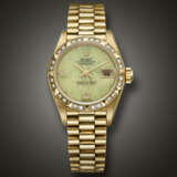 ROLEX, LADY YELLOW GOLD AND DIAMOND-SET ‘DATEJUST’, WITH GREEN STONE DIAL, REF. 69198 - photo 1