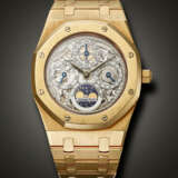 AUDEMARS PIGUET, RARE PINK GOLD SKELETONIZED PERPETUAL CALENDAR 'ROYAL OAK' WITH MOON PHASES, REF. 25829OR - photo 1