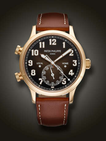 PATEK PHILIPPE, PINK GOLD TRAVEL TIME 'CALATRAVA PILOT', REF. 5524R-001 - Foto 1