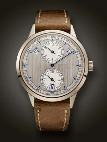 PATEK PHILIPPE, WHITE GOLD ANNUAL CALENDAR WRISTWATCH, WITH REGULATOR-STYLE DIAL, REF. 5235G-001 - Foto 1