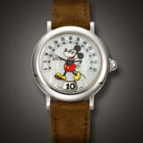 GERALD GENTA, STAINLESS STEEL JUMP HOUR 'RETRO, MICKEY MOUSE', WITH MOTHER-OF-PEARL DIAL, REF. G.3632 - Foto 1