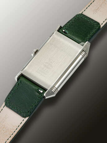 JAEGER-LECOULTRE, STAINLESS STEEL ‘REVERSO TRIBUTE’, WITH GREEN DIAL, REF. 214.8.62 - photo 3